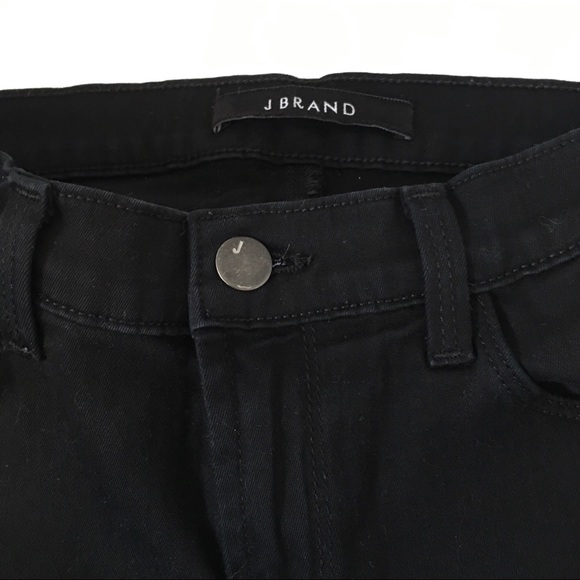 J Brand Hewson Black Skinny Jeans Zipper Knees 25 - Picture 3 of 10